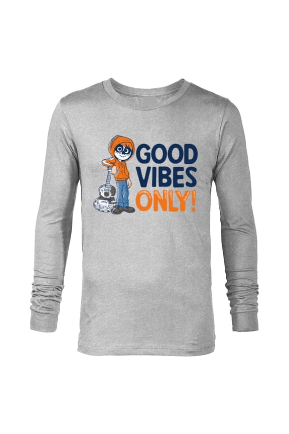 Disney PIXAR Coco Miguel Good Vibes Only - Long Sleeve T-Shirt for Men - Customized-Athletic Heather
