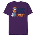 thumbnail image 1 of Disney PIXAR Coco Miguel Good Vibes Only - Short Sleeve Blended T-Shirt for Adults - Customized-Purple, 1 of 5