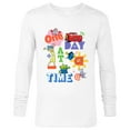 thumbnail image 1 of Disney PIXAR Feelin’ Fine One Day At A Time - Long Sleeve T-Shirt for Men - Customized-White, 1 of 5