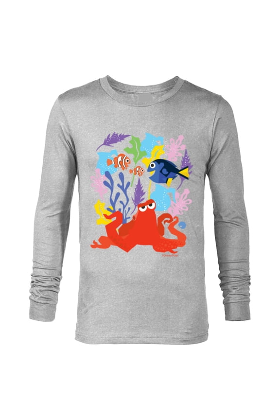 Disney PIXAR Finding Dory Nemo, Marlin & Hank - Long Sleeve T-Shirt for Men - Customized-Athletic Heather