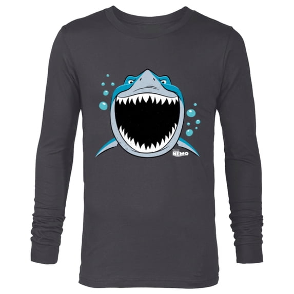 Disney PIXAR Finding Nemo Bruce JAWsome - Long Sleeve T-Shirt for Men - Customized-Charcoal Heather