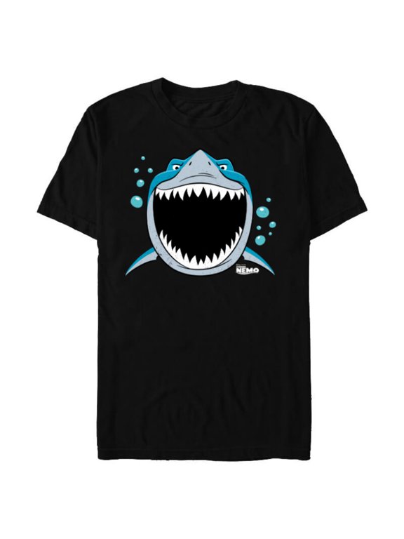 Disney PIXAR Finding Nemo Bruce JAWsome - Short Sleeve Blended T-Shirt for Adults - Customized-Black Snow Heather