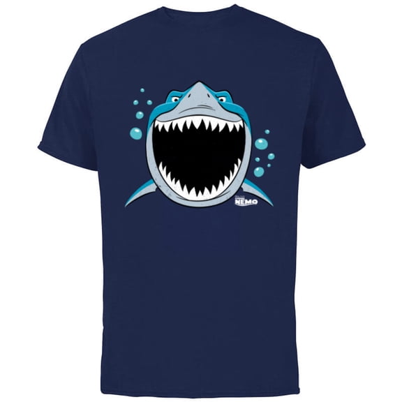 Disney PIXAR Finding Nemo Bruce JAWsome - Short Sleeve Cotton T-Shirt for Adults - Customized-Athletic Navy