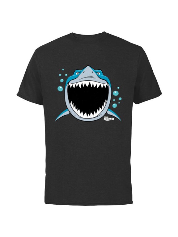 Disney PIXAR Finding Nemo Bruce JAWsome - Short Sleeve Cotton T-Shirt for Adults - Customized-Black