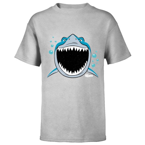 Disney PIXAR Finding Nemo Bruce JAWsome - Short Sleeve T-Shirt for Kids - Customized-Athletic Heather
