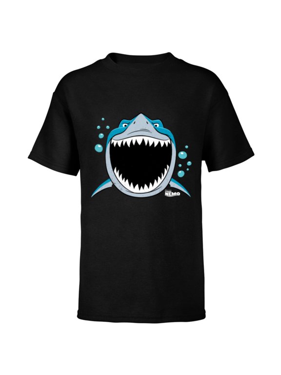 Disney PIXAR Finding Nemo Bruce JAWsome - Short Sleeve T-Shirt for Kids - Customized-Black