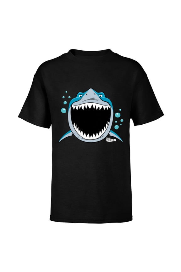 Disney PIXAR Finding Nemo Bruce JAWsome - Short Sleeve T-Shirt for Kids - Customized-Black