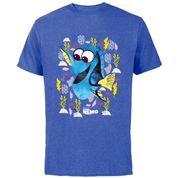 Disney PIXAR Finding Nemo Dory Just Keep Swimming - Short Sleeve Cotton T-Shirt for Adults - Customized-Royal Heather