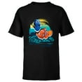 thumbnail image 1 of Disney PIXAR Finding Nemo Surf-Tastic with Nemo & Dory - Short Sleeve T-Shirt for Kids - Customized-Black, 1 of 5