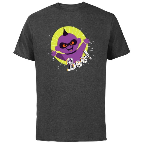 Disney PIXAR Incredibles Jack-Jack Halloween BOO - Short Sleeve Cotton T-Shirt for Adults - Customized-Charcoal Heather