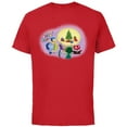 thumbnail image 1 of Disney PIXAR Inside Out Retro Holiday - Short Sleeve Cotton T-Shirt for Adults - Customized-Red, 1 of 5