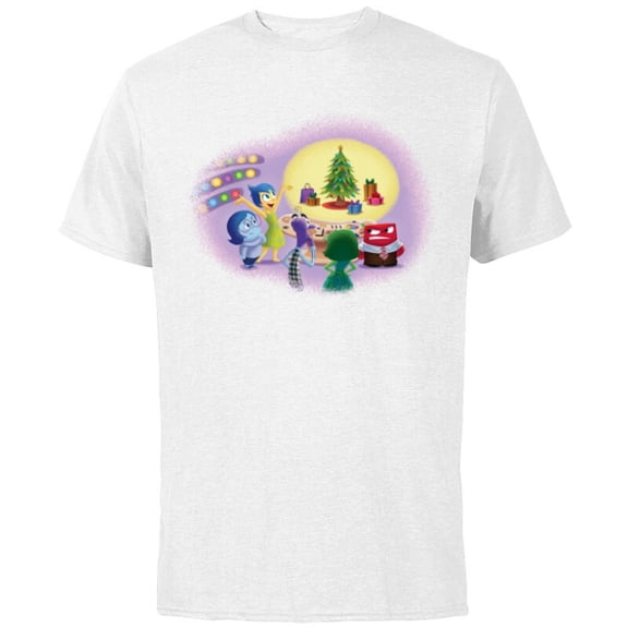 Disney PIXAR Inside Out Retro Holiday - Short Sleeve Cotton T-Shirt for Adults - Customized-White
