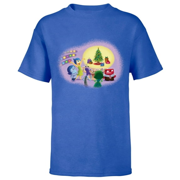 Disney PIXAR Inside Out Retro Holiday - Short Sleeve T-Shirt for Kids - Customized-Royal