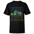 thumbnail image 1 of Disney PIXAR Joy to the Toy Story 4 Ugly Christmas Sweater - Short Sleeve T-Shirt for Kids - Customized-Black, 1 of 5
