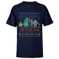 thumbnail image 1 of Disney PIXAR Joy to the Toy Story 4 Ugly Christmas Sweater - Short Sleeve T-Shirt for Kids - Customized-Navy, 1 of 5