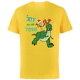 thumbnail image 1 of Disney PIXAR Joy to the Toy Story Forky & Rex Holiday - Short Sleeve Cotton T-Shirt for Adults - Customized-Yellow, 1 of 5