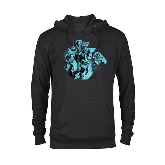 Disney PIXAR Lightyear Buzz, Mo, Darby & Izzy - Pullover Hoodie for Adults - Customized-Black