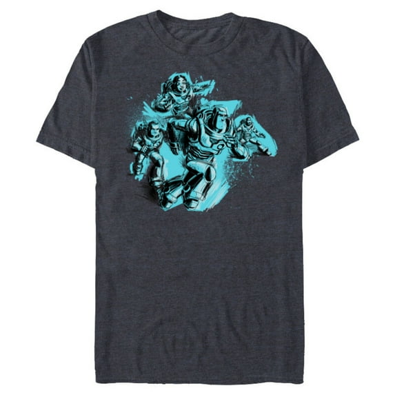 Disney PIXAR Lightyear Buzz, Mo, Darby & Izzy - Short Sleeve Blended T-Shirt for Adults - Customized-Navy Heather