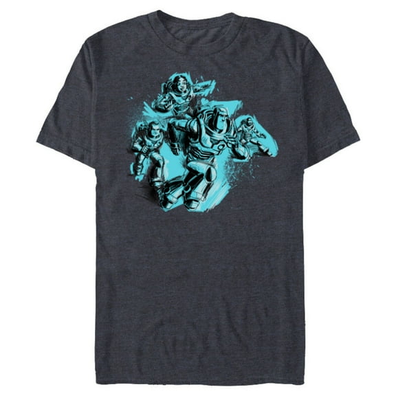 Disney PIXAR Lightyear Buzz, Mo, Darby & Izzy - Short Sleeve Blended T-Shirt for Adults - Customized-Navy Heather