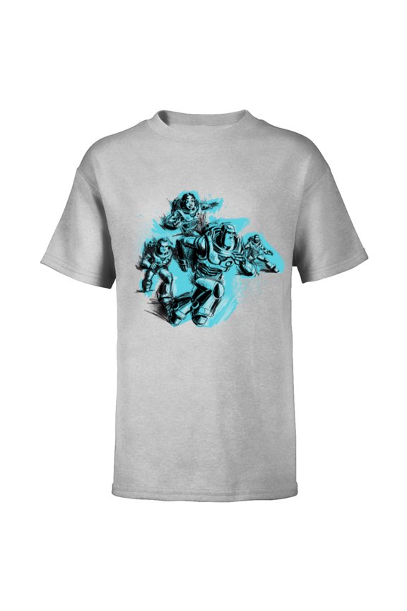 Disney PIXAR Lightyear Buzz, Mo, Darby & Izzy - Short Sleeve T-Shirt for Kids - Customized-Athletic Heather