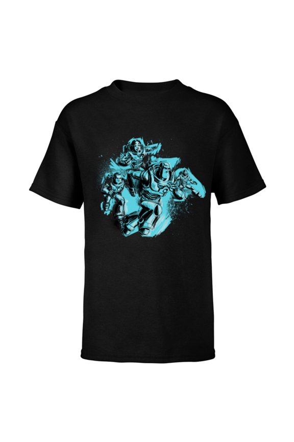 Disney PIXAR Lightyear Buzz, Mo, Darby & Izzy - Short Sleeve T-Shirt for Kids - Customized-Black