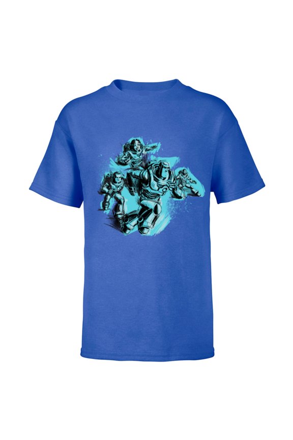 Disney PIXAR Lightyear Buzz, Mo, Darby & Izzy - Short Sleeve T-Shirt for Kids - Customized-Royal