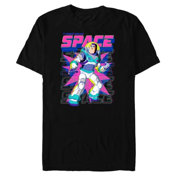 Disney PIXAR Lightyear I Need Some Space - Short Sleeve Blended T-Shirt for Adults - Customized-Black