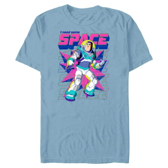 Disney PIXAR Lightyear I Need Some Space - Short Sleeve Blended T-Shirt for Adults - Customized-Ocean Blue