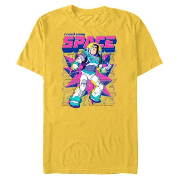 Disney PIXAR Lightyear I Need Some Space - Short Sleeve Blended T-Shirt for Adults - Customized-Yellow