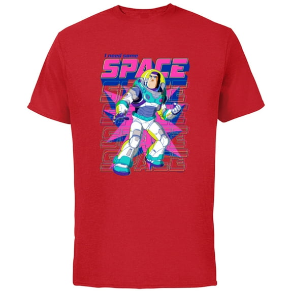 Disney PIXAR Lightyear I Need Some Space - Short Sleeve Cotton T-Shirt for Adults - Customized-Red