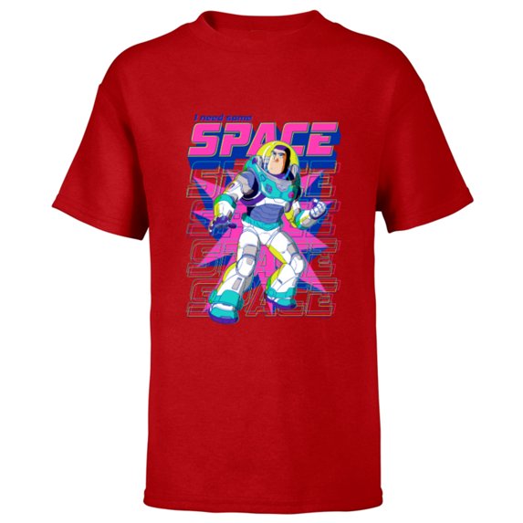 Disney PIXAR Lightyear I Need Some Space - Short Sleeve T-Shirt for Kids - Customized-Red