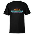 thumbnail image 1 of Disney PIXAR Lightyear I’m Buzz Lightyear I’m Always Sure - Short Sleeve T-Shirt for Kids - Customized-Black, 1 of 5