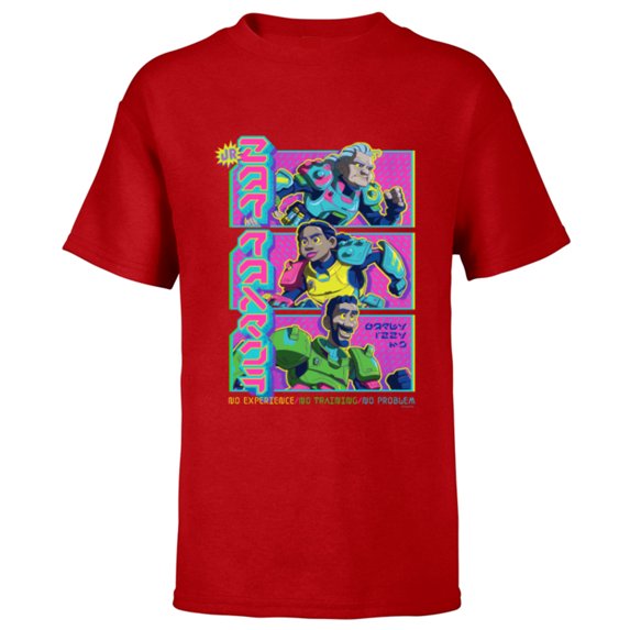 Disney PIXAR Lightyear No Experience No Training No Problem - Short Sleeve T-Shirt for Kids - Customized-Red