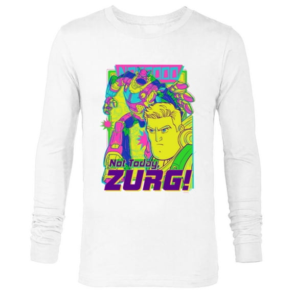 Disney PIXAR Lightyear Not Today Zurg - Long Sleeve T-Shirt for Men - Customized-White