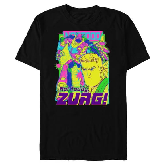 Disney PIXAR Lightyear Not Today Zurg - Short Sleeve Blended T-Shirt for Adults - Customized-Black