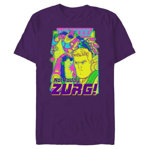 Disney PIXAR Lightyear Not Today Zurg - Short Sleeve Blended T-Shirt for Adults - Customized-Purple
