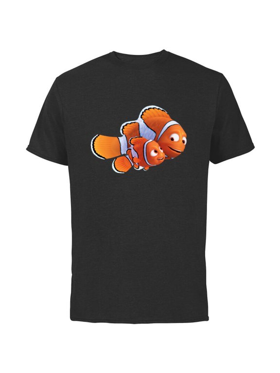 Disney PIXAR Marlin and Nemo T-Shirt - Short Sleeve Cotton T-Shirt for Adults - Customized-Black