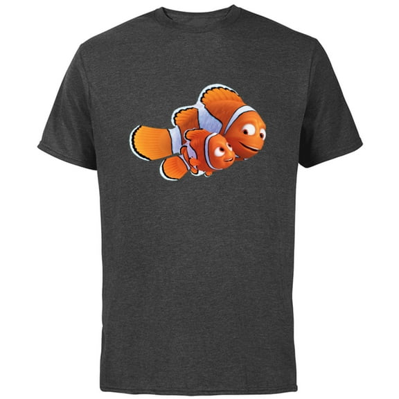 Disney PIXAR Marlin and Nemo T-Shirt - Short Sleeve Cotton T-Shirt for Adults - Customized-Charcoal