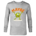 thumbnail image 1 of Disney PIXAR Mike Wazowski Maybe Tomorrow - Long Sleeve T-Shirt for Men - Customized-Athletic Heather, 1 of 5