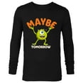 thumbnail image 1 of Disney PIXAR Mike Wazowski Maybe Tomorrow - Long Sleeve T-Shirt for Men - Customized-Black, 1 of 5