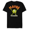 thumbnail image 1 of Disney PIXAR Mike Wazowski Maybe Tomorrow - Short Sleeve Blended T-Shirt for Adults - Customized-Black, 1 of 5