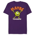 thumbnail image 1 of Disney PIXAR Mike Wazowski Maybe Tomorrow - Short Sleeve Blended T-Shirt for Adults - Customized-Purple, 1 of 5
