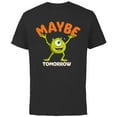 thumbnail image 1 of Disney PIXAR Mike Wazowski Maybe Tomorrow - Short Sleeve Cotton T-Shirt for Adults - Customized-Black, 1 of 5