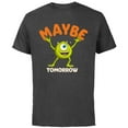 thumbnail image 1 of Disney PIXAR Mike Wazowski Maybe Tomorrow - Short Sleeve Cotton T-Shirt for Adults - Customized-Charcoal, 1 of 5