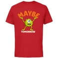 thumbnail image 1 of Disney PIXAR Mike Wazowski Maybe Tomorrow - Short Sleeve Cotton T-Shirt for Adults - Customized-Red, 1 of 5