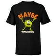 thumbnail image 1 of Disney PIXAR Mike Wazowski Maybe Tomorrow - Short Sleeve T-Shirt for Kids - Customized-Black, 1 of 5