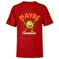 thumbnail image 1 of Disney PIXAR Mike Wazowski Maybe Tomorrow - Short Sleeve T-Shirt for Kids - Customized-Red, 1 of 5