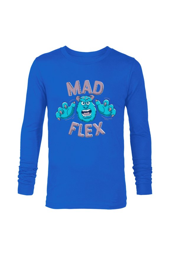 Disney PIXAR Monsters Inc. Sulley Mad Flex - Long Sleeve T-Shirt for Men - Customized-Navy