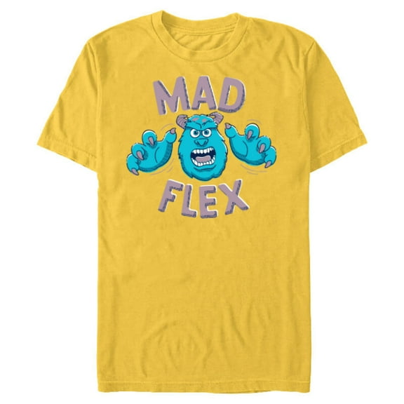 Disney PIXAR Monsters Inc. Sulley Mad Flex - Short Sleeve Blended T-Shirt for Adults - Customized-Yellow