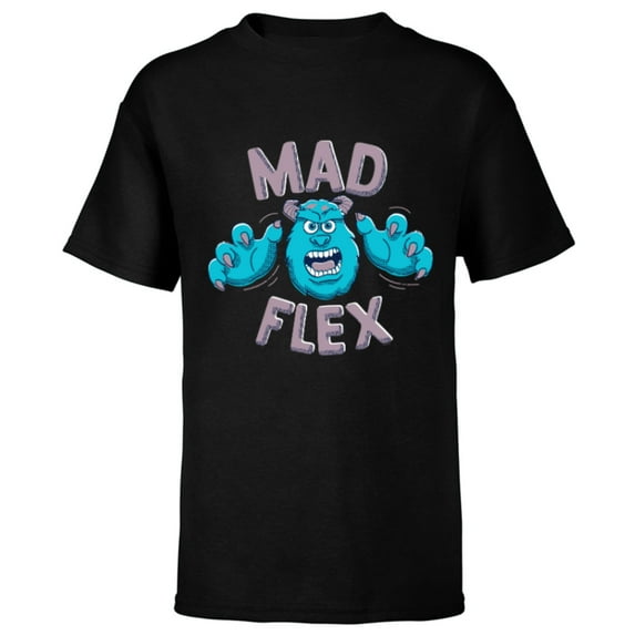 Disney PIXAR Monsters Inc. Sulley Mad Flex - Short Sleeve T-Shirt for Kids - Customized-Black